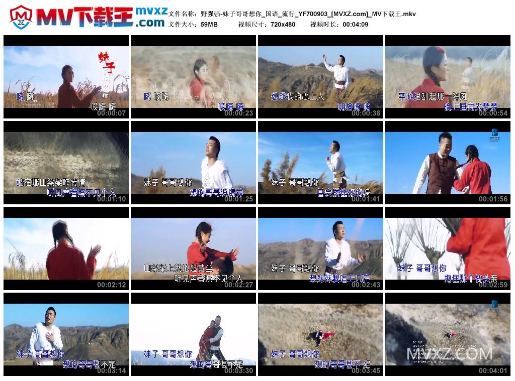 野强强-妹子哥哥想你_国语_流行_YF700903